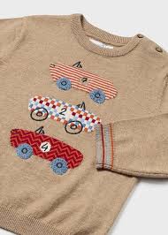 Jersey intarsia bordados