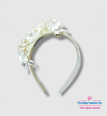Diadema Moño para bebé niña MAYORAL único modelo Crudo