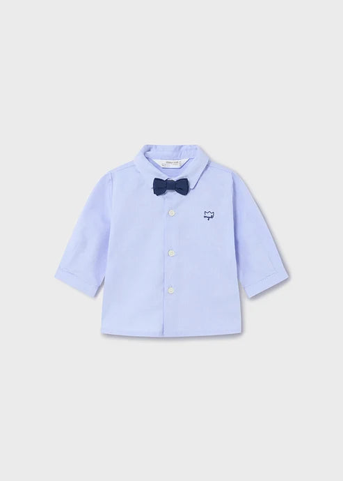 1196 Conjunto de camisa de manga larga con pajarita