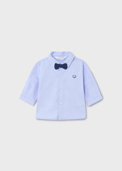 1196 Conjunto de camisa de manga larga con pajarita