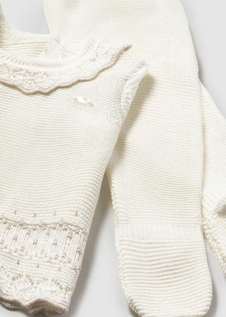 Conj. polaina y gorro tricot