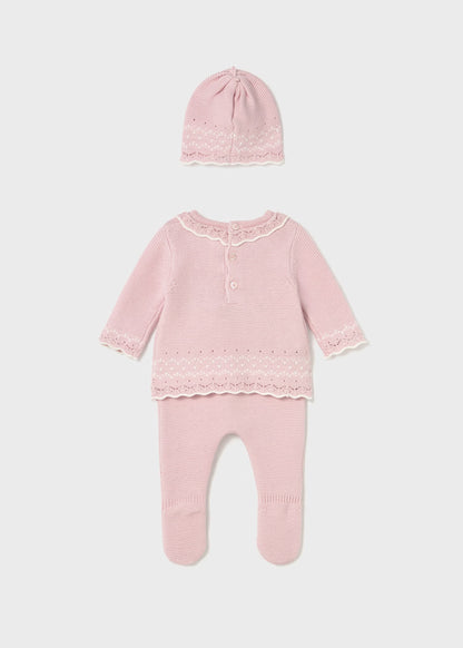 Conj. polaina y gorro tricot