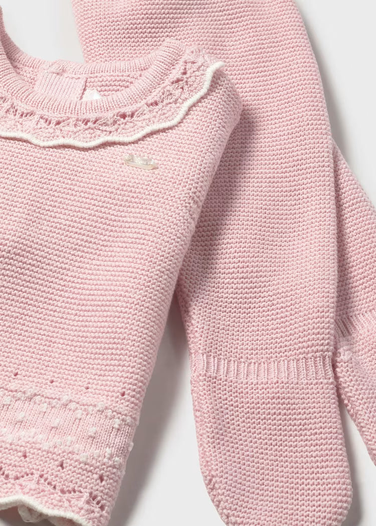 Conj. polaina y gorro tricot