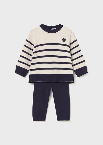 Conj. pantalon largo tricot
