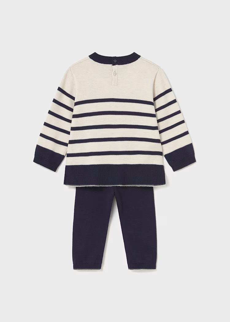 Conj. pantalon largo tricot