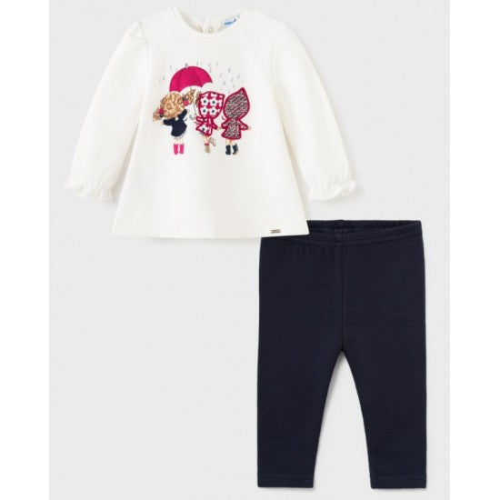 Conjunto 2 Pz Leggings Bellardina Sku 2713 Color Marino