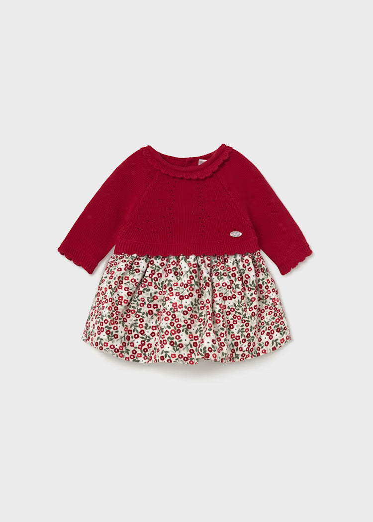 Vestido tricot y plana