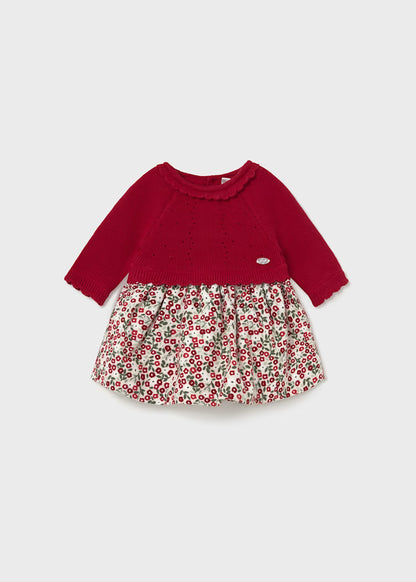 Vestido tricot y plana