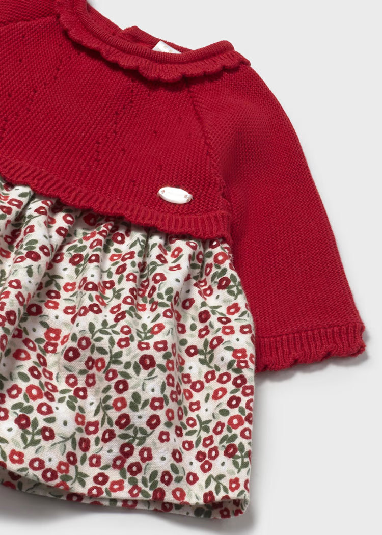 Vestido tricot y plana