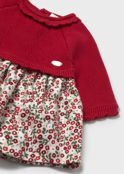 Vestido tricot y plana