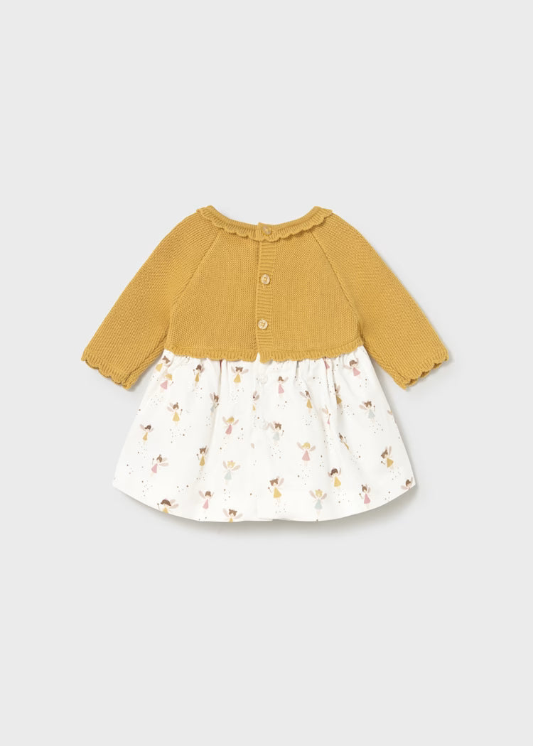 Vestido tricot y plana