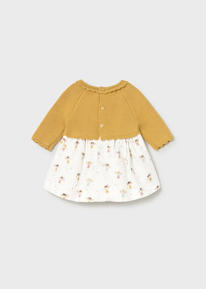 Vestido tricot y plana