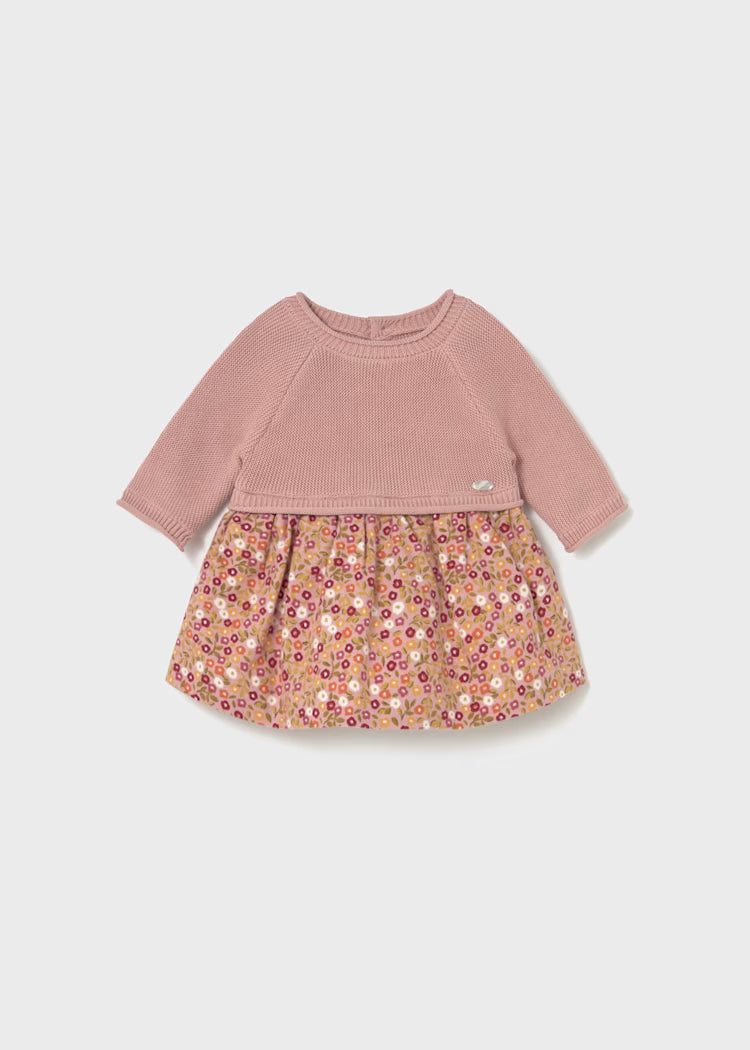 Vestido tricot y plana