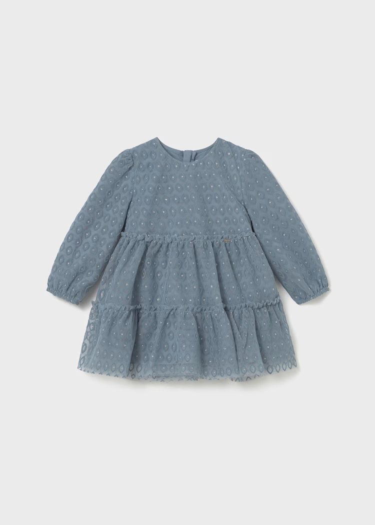 Vestido tul flocado