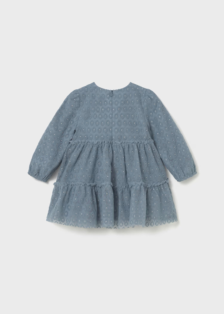 Vestido tul flocado