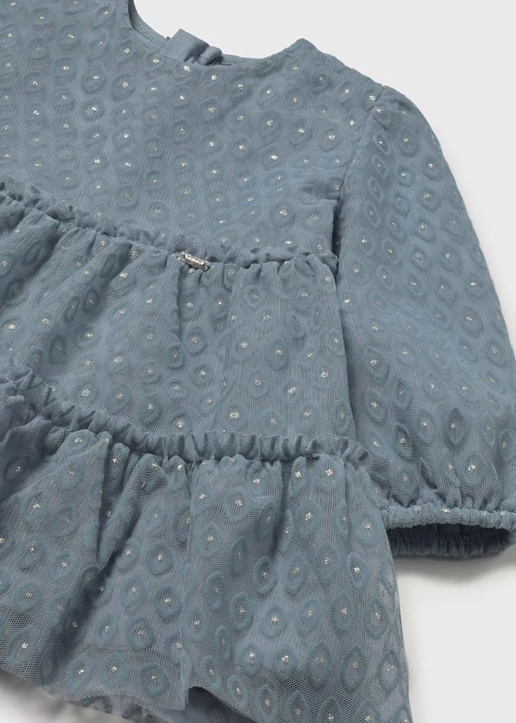 Vestido tul flocado