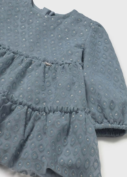 Vestido tul flocado