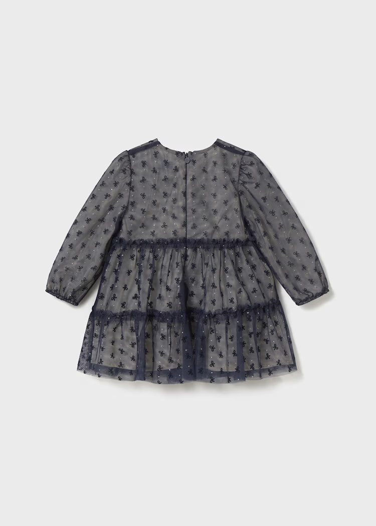 Vestido tul flocado