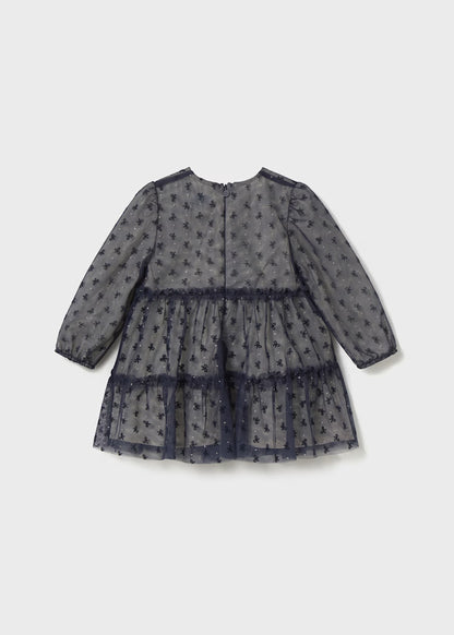 Vestido tul flocado