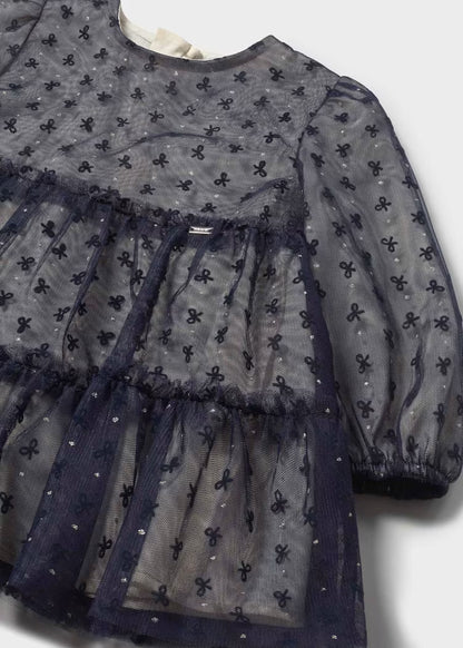 Vestido tul flocado