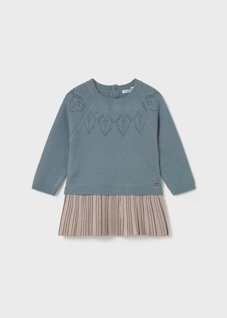 Vestido combinado tricot