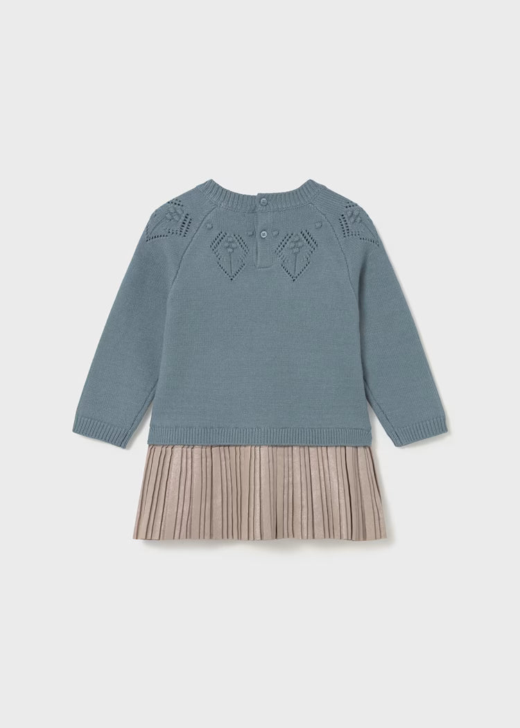 Vestido combinado tricot