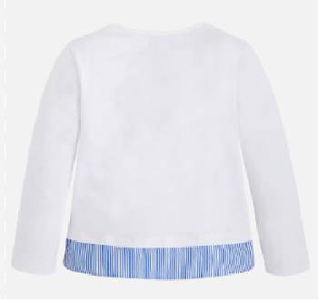 Camiseta Niña Manga larga Estampado Sku 3091 Color Crudo