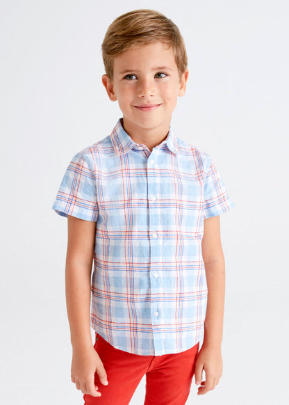 Camisa m/c cpara niño MAYORAL Ref 3115/69 Celeste