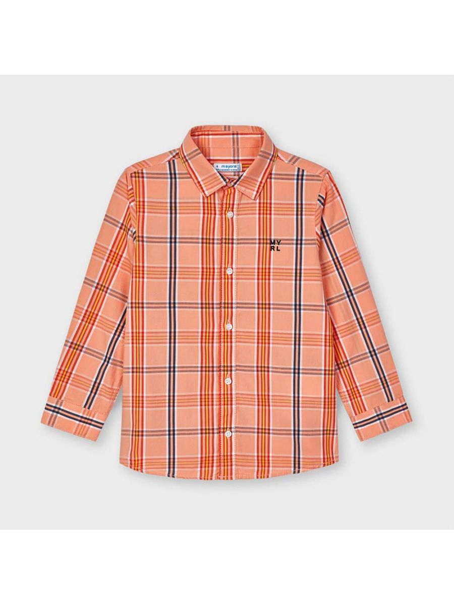 Camisa De Vestir Cuadros Sku 3126 Color 97 Apricot