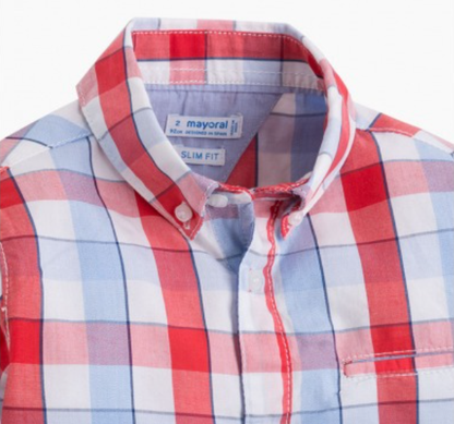 Camisa Cuadros Sku 3166 Color Granadina