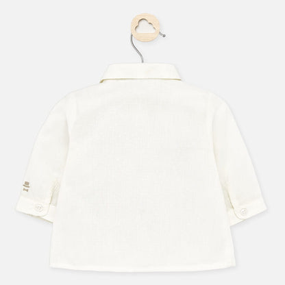Camisa y Moño para bebé niño Conjunto 2 Pz MAYORAL Ref. 1142/34 Crudo