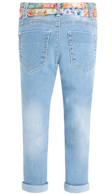Jeans para niña (azul con bordado) Vaquero Sku 3531 Color Bleached