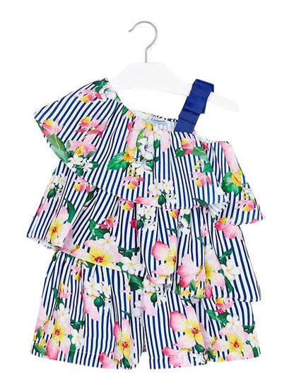 Vestido Niña flores SKU 3805 Color Nautico
