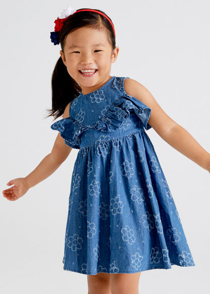 Vestido Demin Perforado Sku 3941 Color 5 Tejano