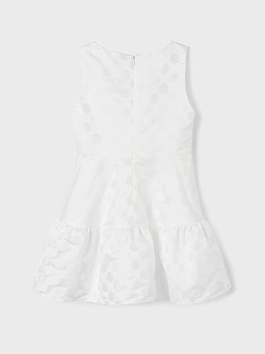 Vestido para chica jacquard topos Sku. 6964 Color 72 Crudo