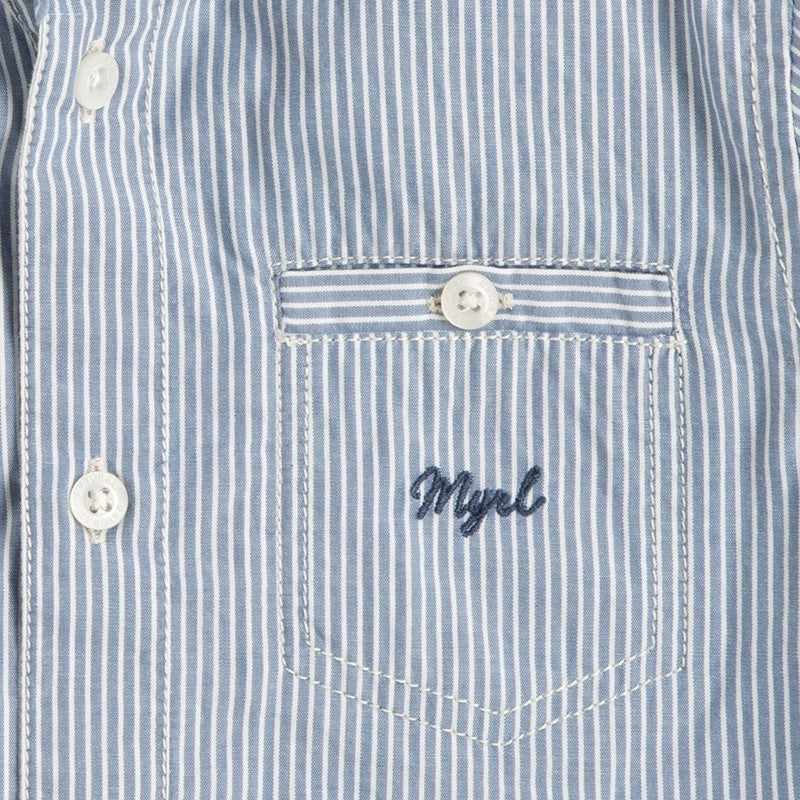 Camisa Rayas Sku 4124 Color Azul