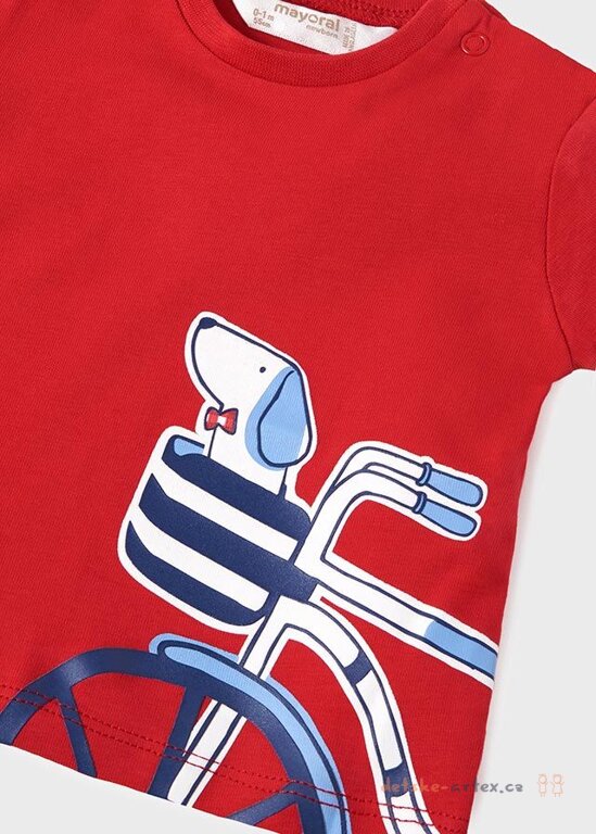 Camisetas infantiles de verano con perros MAYORAL Ref1095-55 Rojo