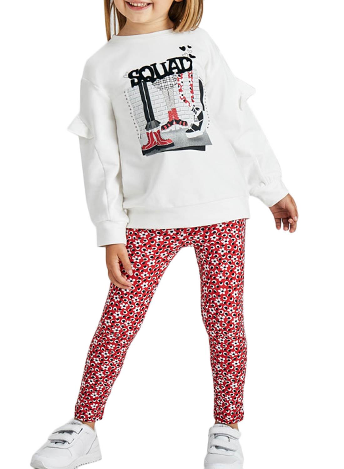 Conjunto De 2 Piezas , Leggins Estampado  SKU 4742 Color 59 Rojo