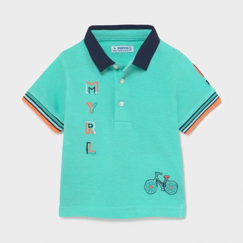 Camisa Polo m/c Bordados MAYORAL Ref 1109-15 Aqua