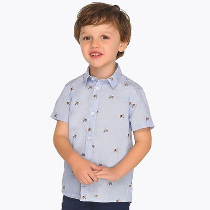 Camisa Manga Corta Sku 3130 Color Lavanda