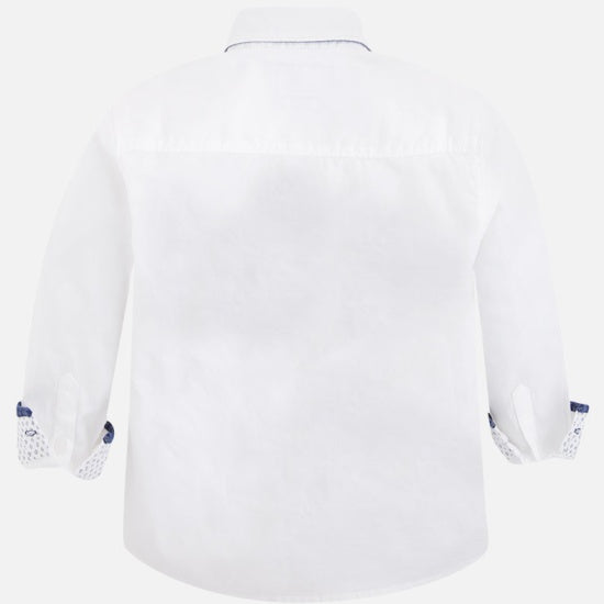 Camiseta Polo Manga Larga Sku 4128 Color Blanco