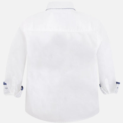 Camiseta Polo Manga Larga Sku 4128 Color Blanco