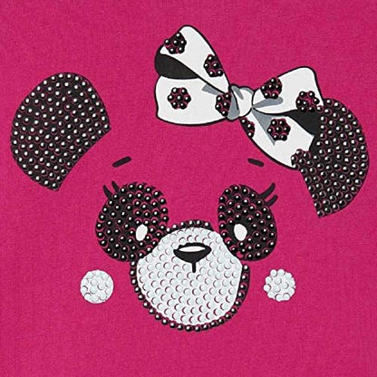Vestido Felpa Panda Bebe niña Sku 2933 Color Panda Fucsia