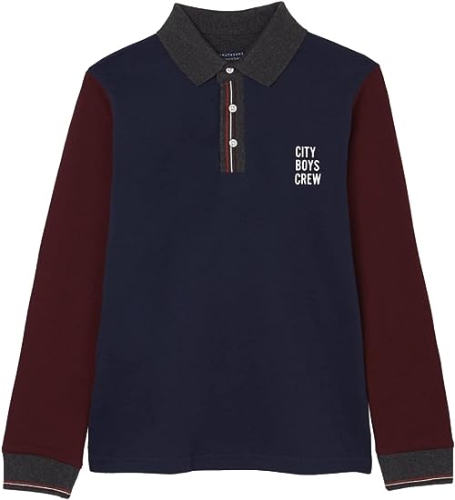 Camiseta Polo Combinado Manga Larga para chico NUKUTAVAKE Ref. 7147/79 Marino