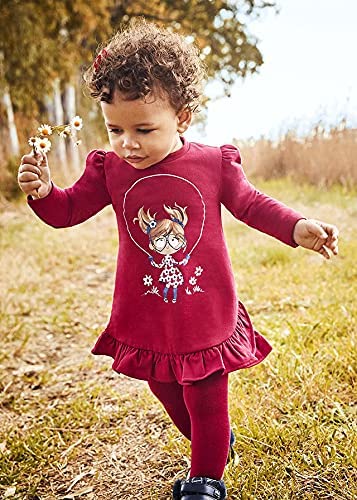 Vestido Felpa muñeca Bebe niña Sku 2913 Color Frambuesa