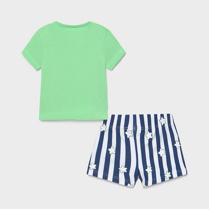 Conjunto Baño camiseta para bebé niño MODELO 1652 Color 15 Menta