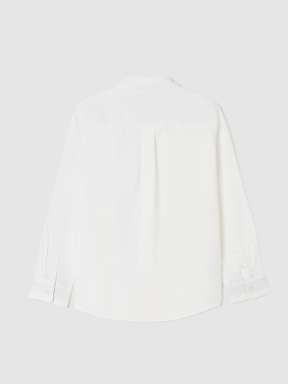 Camisa Stand Up Lino para chico NUKUTAVAKE Ref. 6115/42 Blanco