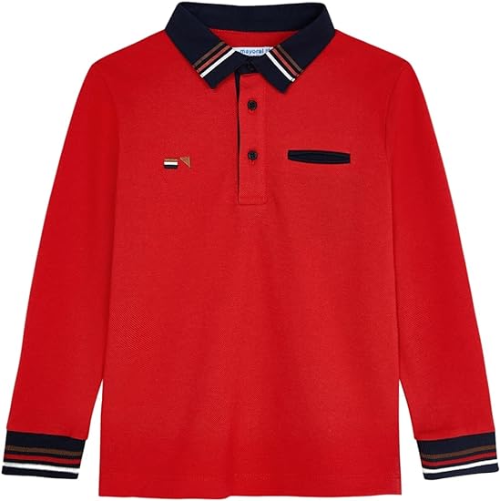 Camisa Polo ML Sku 4161 Color 58 Rojo