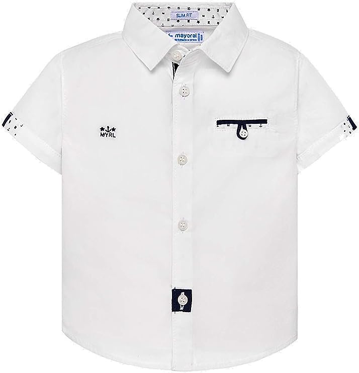 Camisa Manga corta Vestir Niño Sku 1127 Color Blanco