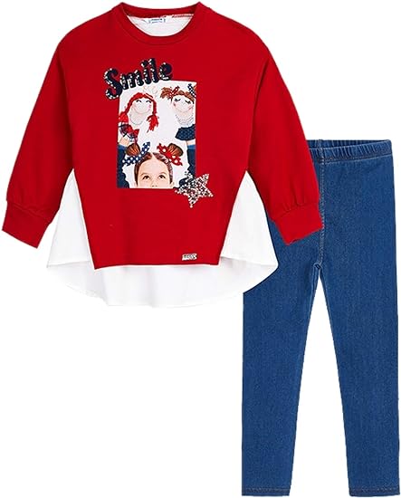 Conjunto 2 Piezas Bluson y Leggins para niña MAYORAL Ref. 4726/73 Carmin